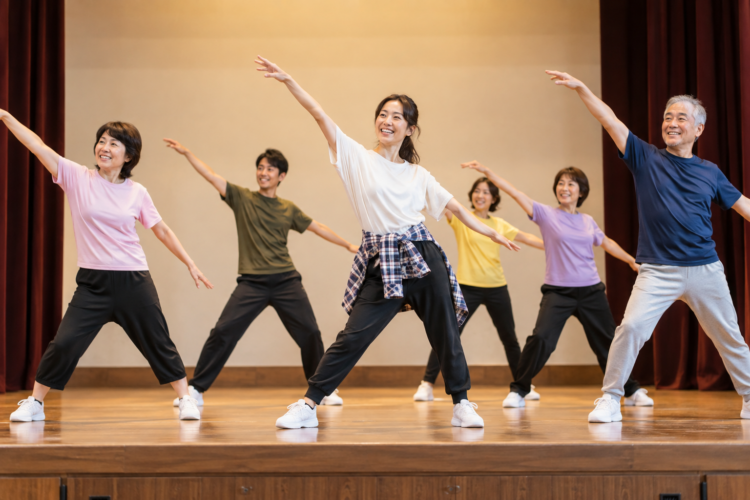 地域ホールで踊るダンス教室のサンプル画像